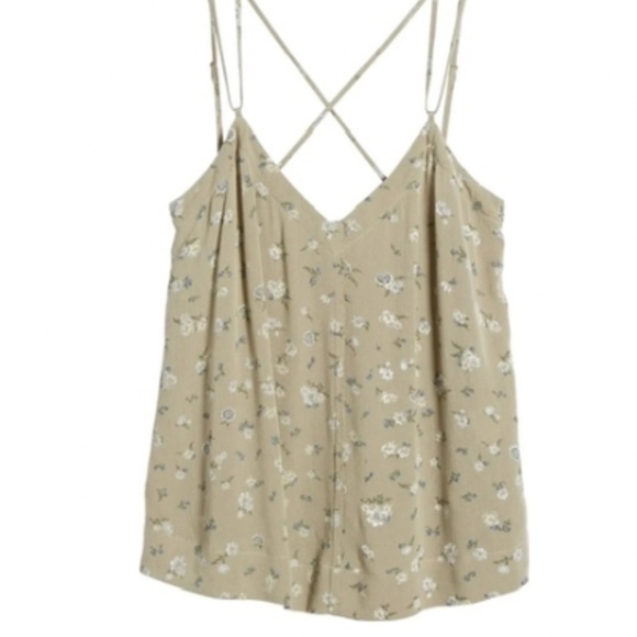 AG Maggie Tank Top, Spaghetti Straps, Floral, Patchouli Multi (Tan), Medium NWT - Picture 4 of 12